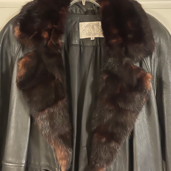 Pano Sereti Leather and Fox Coat - Picture 1 of 8